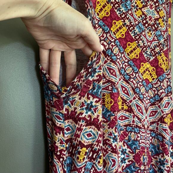 Anthropologie Maeve Lilt Swing Dress Size Small Sleeveless Red Stretch Jersey - Picture 7 of 16